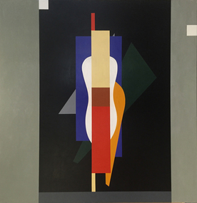 Oil & acrylic on linen, 'Guitar 2003' by Robert Jacks, 2006