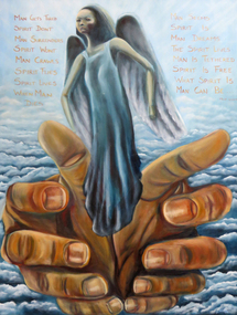 Acrylic on canvas, H. O'Keefe, [Angel] by H. O'Keefe, 2004