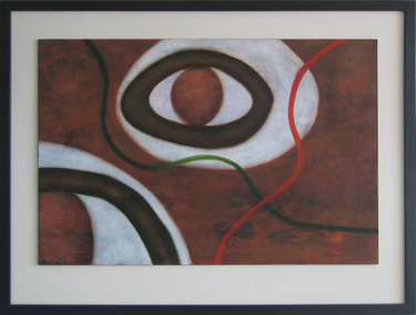 Framed abstract artwork