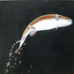 Painting - Painting - acrylic, Comben, Angela, 'Leap of Faith' by Angela Comben, 2004