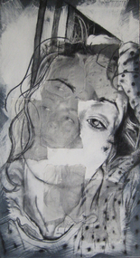 Drawing - Art work - Collage & Charcoal, Elizabeth Signorella, 'BEC 3' by Elizabeth Signorello, 2004