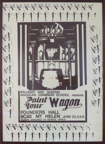 poster advertising the play 'Paint Your Wagon'.
