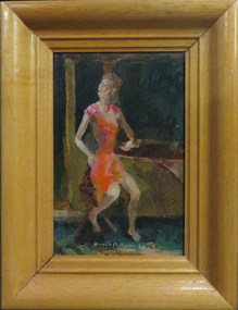 Oil painting, 'The Rouge Dress' by Neville Bunning