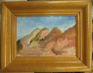 oil on masonite, Neville Bunning, 'In the Flinders Ranges' by Neville Bunning