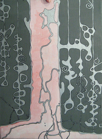 Mixed media on canvas, 'Tree (V)' by Pauline O'Shannessy-Dowling, 05/2005