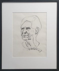 Drawing - Charcoal on paper, Wes Walters, 'Study for Portrait of Arthur Boyd' by Wes Walters, 1982