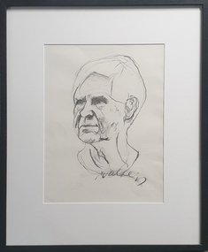 Drawing - Charcoal on paper, Wes Walters, 'Study for Portrait of Arthur Boyd' by Wes Walters, 1982, 1982