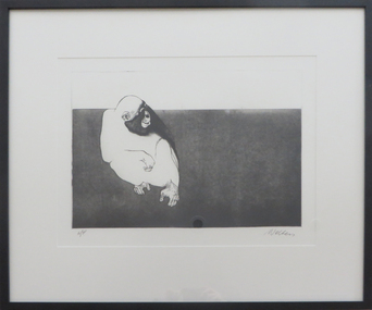 Etching of a chimpazee