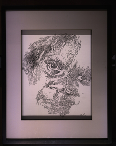 Charcoal on paper, 'In Our Own Backyard' by Michelle Nelson, 2009