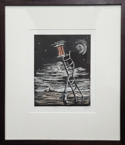 Work on paper - Printmaking - monoprint, Pasakos, Jimmy, 'Beacon by Night' by James Pasakos, 2009