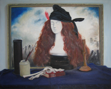 Still life with female bust