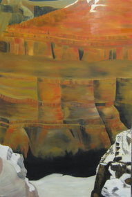 Oil on canvas, Ladener, Linda, 'Grand Canyon' by Linda Ladener, 2009