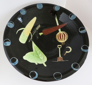 Artwork-Ceramics, Phillips, Geoff, 'Platter' by Geoff Phillips, 1991