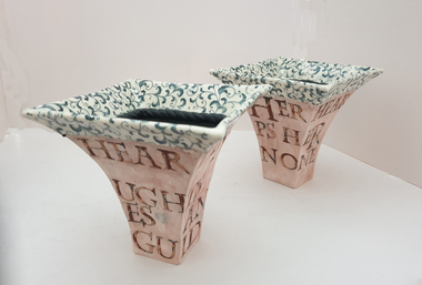 Ceramic - Ceramics - slip caste earthernware, In Me It Bides I