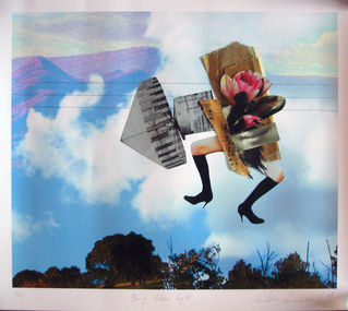 Work on paper - Photocollage, 'Being Ultra Light' by Rochelle Summerfield