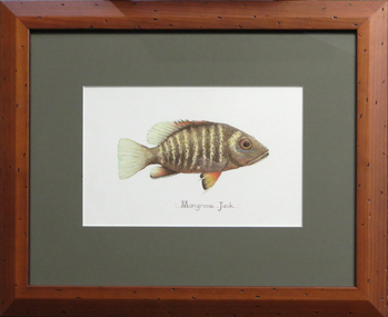 Framed artwork of a fish