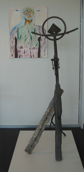 Timber and steel scuplture