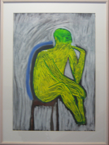 Painting - Artwork, [Woman in Chair] by Justin McGennisken