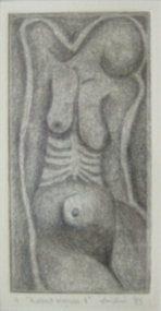 Work on paper - Engraving, Leslie, Tania, Ribbed Woman I