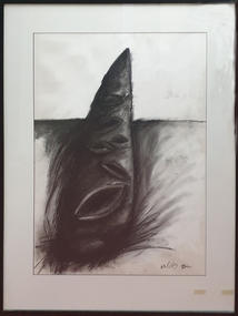 Framed drawing of a cone