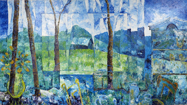 Painting - Acrylic on Canvas, Reinhard Gromm, Thoughts, 1996