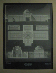 Watercolour on paper, Design for an Art Gallery, 30/08/1940