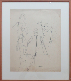 Artwork - Drawing, Wes Walters, 'Fashion Sketches' by Wes Walters, c1970