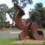 Metal sculpture located at Federation University, Ballarat