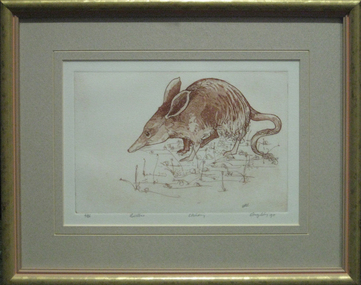 printmaking - etching, 'Bilbie' by Earl Ingleby, 1990