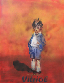 Enamal stencil on canvas, 'Vitriol' by Phil Matthews, 2012