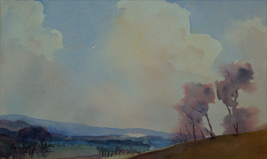Painting - Watercolour, David Alexander, 'Fantasy I' by David Alexander, 2002