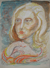Painting - Watercolour, ink, pastel, Neville Bunning, [Portrait of a Woman] by Neville Bunning