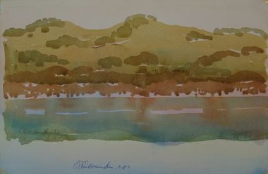 Painting - Watercolour, [Untitled Landscape] by David Alexander, 1987