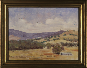 Oil on Canvas, Landscape with Farmhouse by David Alexander, 1953