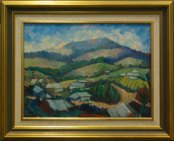 Oil on canvasboard, Alexander, David, [Towards Mt Buninyong] by David Alexander