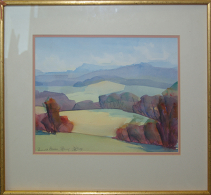 Painting - Watercolour, 'Towards Avoca' / 'Mount Buninyong in Autumn' by David Alexander, 1999
