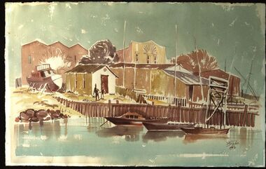 Painting - Artwork, [Wharf], 1964