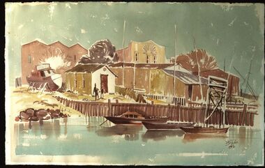Painting - Artwork, [Wharf], 1964, 1964