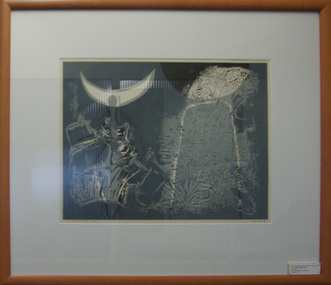 Work on paper, 'Sun and Moon Nature' by Kees Hos, 1964