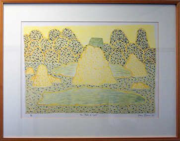 A depiction of Mt Lyell in Tasmanis