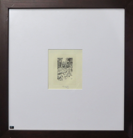 Work on paper - Bookplate, 'Ex Libris Bookplate for Zelma and John Gartner' by Wim Zwiers