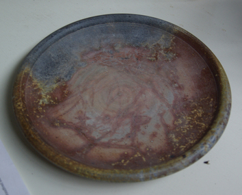 Ceramic - Artwork - Ceramics, Woodfired Stoneware Platter by Tim Holmes, c1983