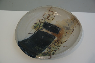 Ceramic - Artwork - Ceramics, Sandra Johnstone, Salt Glazed Platter by Sandra Johnstone, c1985