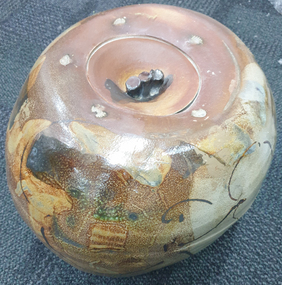 Ceramic - Artwork - Ceramics, [Bulbous Lidded Pot], 1985, C1985