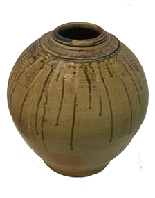 Ceramic, John Dermer, Salt Glazed Stoneware Pot by John Dermer, 1977