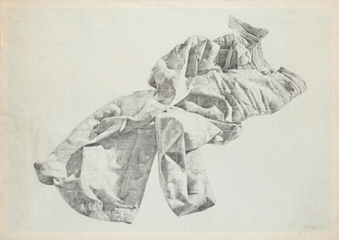 Drawing - Pencil drawing, 'Jeans' by Wes Walters, 1974
