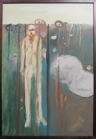 Painting of a man in landscape