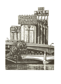Work on paper - Artwork - Bookplate, Ex Libris for Rony Irving (Nylex Plastics) by David Frazer