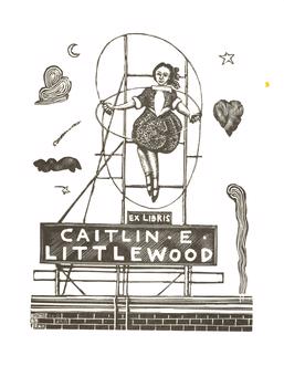 Bookmark featuring the 'Skipping Girl' neon sign