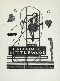 Print - Artwork - Bookplate, Bookplate for Caitlin E. Littlewood by David Frazer